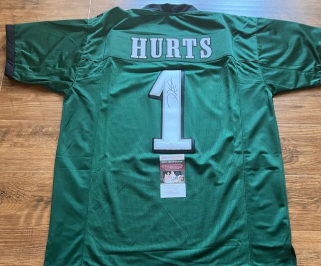 signed jalen hurts jersey
