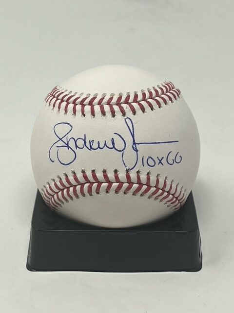 Andruw Jones Autographed Atlanta Braves ROML Baseball JSA - Got