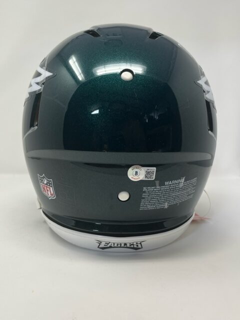 DeVonta Smith Signed Eagles Full-Size Speed Helmet Inscribed