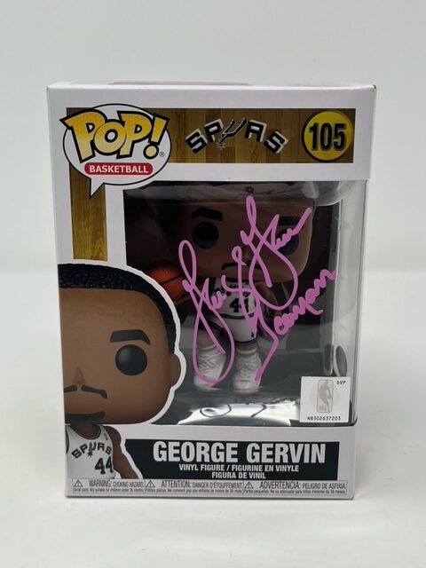George Gervin Signed Jersey Inscribed Iceman (JSA)