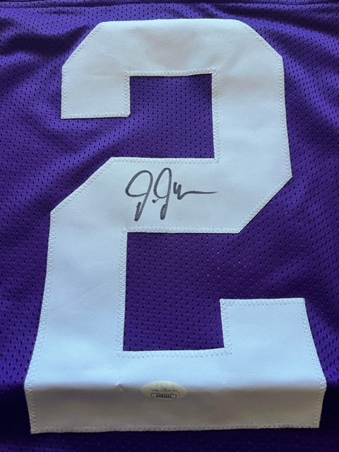 Justin Jefferson Autographed Purple College Style Jersey w/Natl