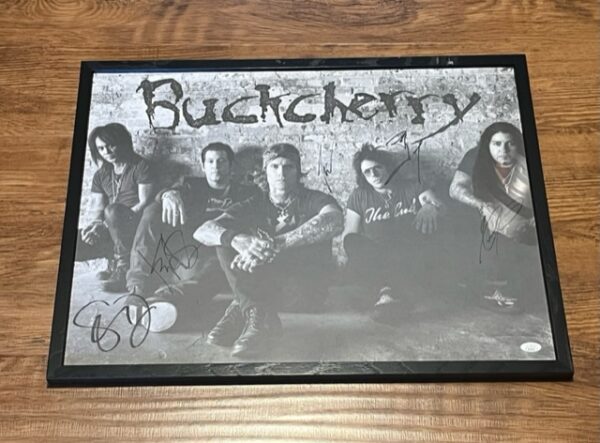 Buckcherry Autographed Full Band Framed 24X18 Poster Board JSA