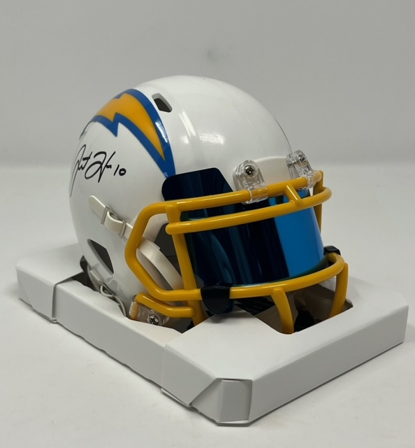 Justin Herbert Los Angeles Chargers Autographed Football Mini Helmet –