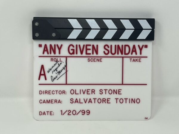 Ann-Margret Autographed Any Given Sunday Movie Prop Clap Board JSA