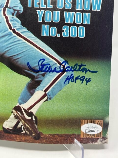 Steve Carlton Autographed Magazine Sports Illustrated 1983
