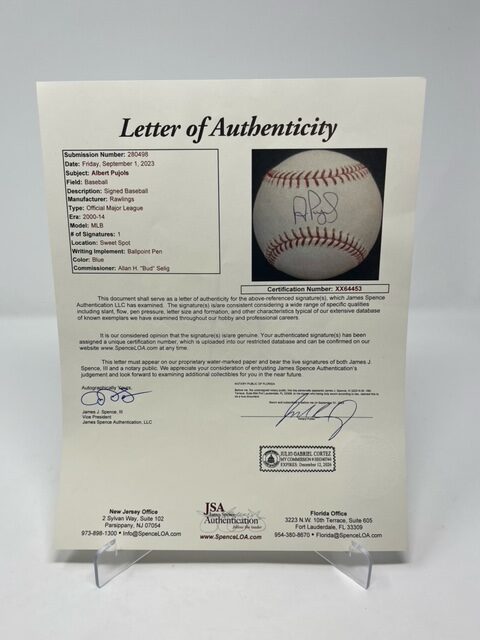 Albert Pujols Autographed Baseball