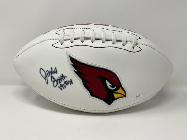 Jackie Smith Autographed St. Louis/Arizona Cardinals White Panel Football Schwartz