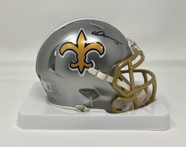 Chris Olave Autographed New Orleans Saints Mini FLASH Helmet Beckett