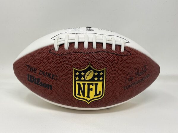 Tony Dungy Autographed Tampa Bay Buccaneers NFL The Duke White Panel Football JSA COA - Image 4