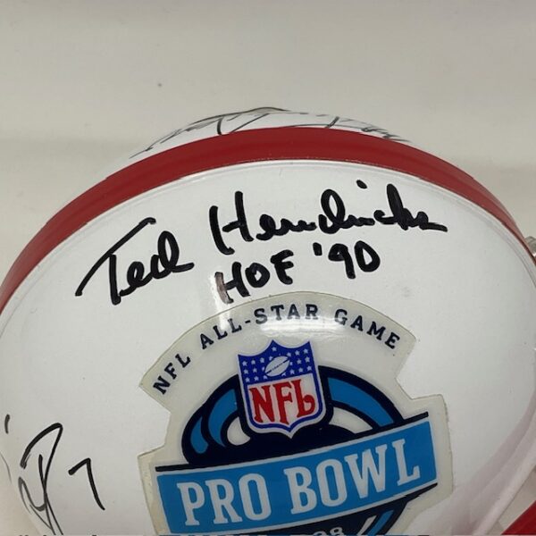 NFL 2008 Pro Bowl 3X Signed Roethlisberger, Hendricks, Okoye Mini Helmet JSA COA - Image 2