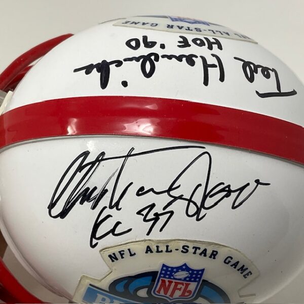 NFL 2008 Pro Bowl 3X Signed Roethlisberger, Hendricks, Okoye Mini Helmet JSA COA - Image 4