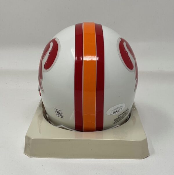 Vinny Testaverde Autographed Tampa Bay Buccaneers #1 Draft Pick Throwback Mini Helmet JSA COA - Image 4