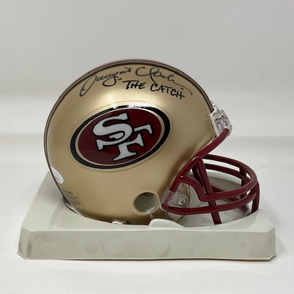 Dwight Clark Autographed San Francisco 49ers The Catch Mini Helmet JSA COA