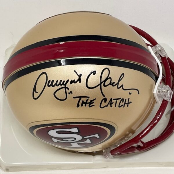 Dwight Clark Autographed San Francisco 49ers The Catch Mini Helmet JSA COA - Image 2