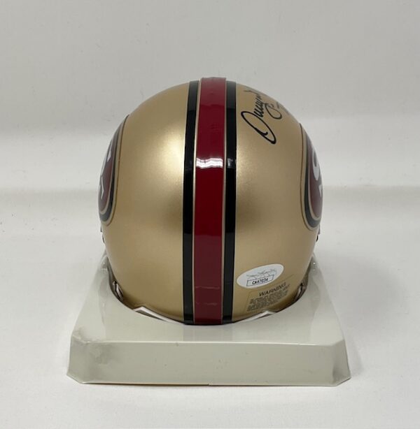 Dwight Clark Autographed San Francisco 49ers The Catch Mini Helmet JSA COA - Image 4