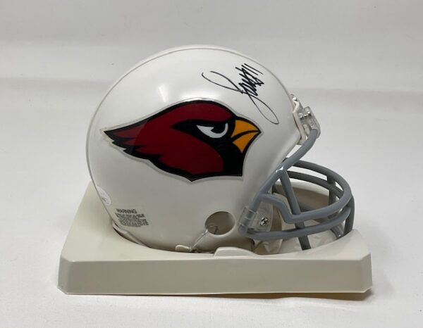 Larry Fitzgerald Autographed Arizona Cardinals Mini Helmet JSA COA