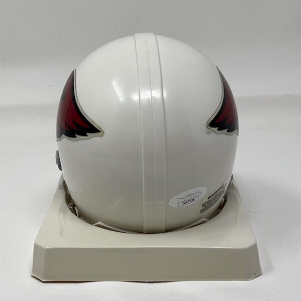 Larry Fitzgerald Autographed Arizona Cardinals Mini Helmet JSA COA - Image 4