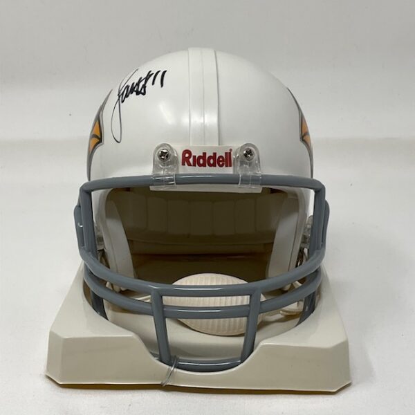 Larry Fitzgerald Autographed Arizona Cardinals Mini Helmet JSA COA - Image 3