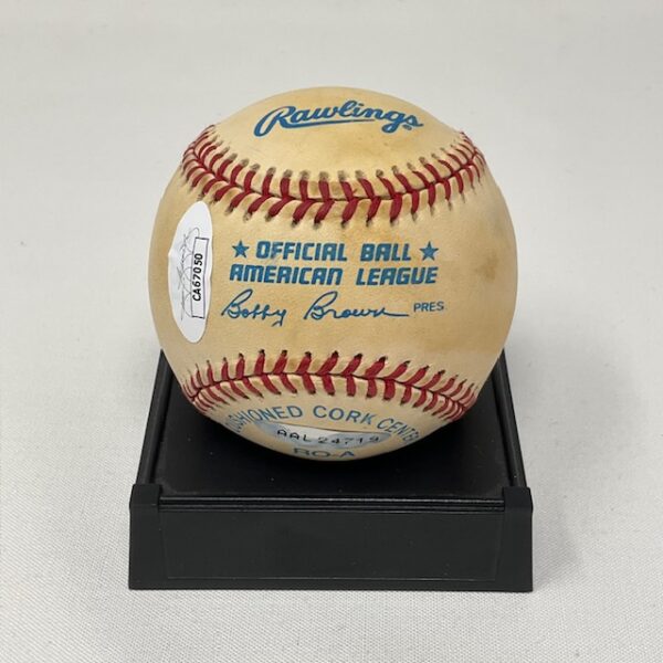 Yogi Berra Autographed New York Yankees OAL Baseball JSA COA - Image 2