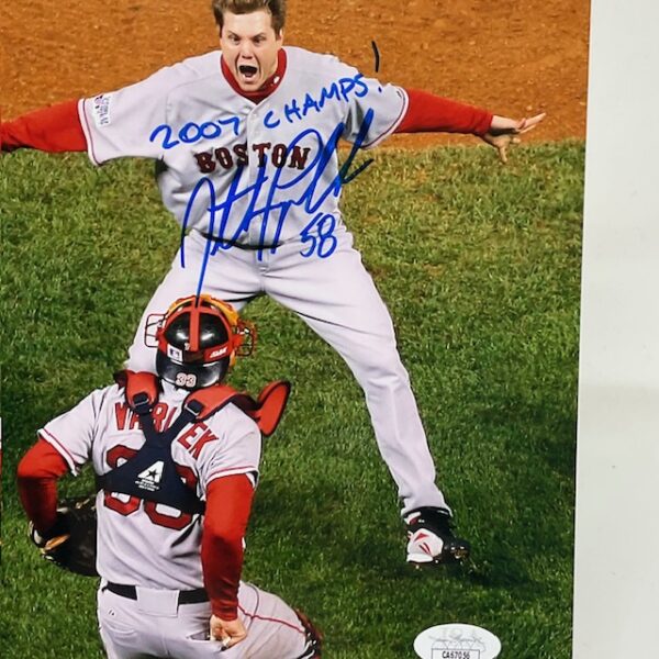 Jonathan Papelbon Autographed Boston Red Sox 2007 Champs 8X10 Photo JSA COA - Image 2