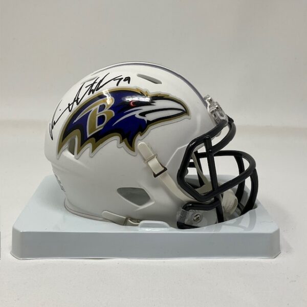 Ronnie Stanley Autographed Baltimore Ravens Speed Mini Helmet JSA COA