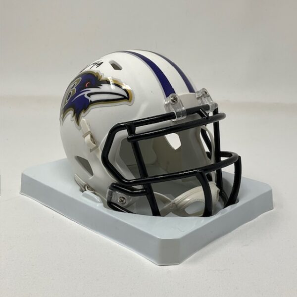 Ronnie Stanley Autographed Baltimore Ravens Speed Mini Helmet JSA COA - Image 4