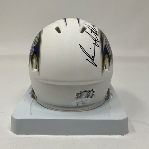 Ronnie Stanley Autographed Baltimore Ravens Speed Mini Helmet JSA COA - Image 5