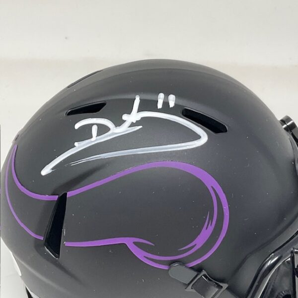 Daunte Culpepper Autographed Minnesota Vikings Mini Eclipse Helmet JSA COA - Image 3