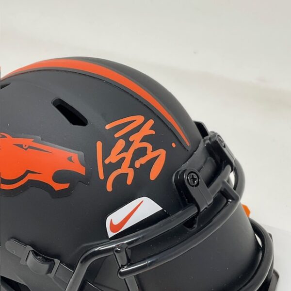 Peyton Manning Autographed Denver Broncos Upgraded Mini Eclipse Helmet Fanatics - Image 3