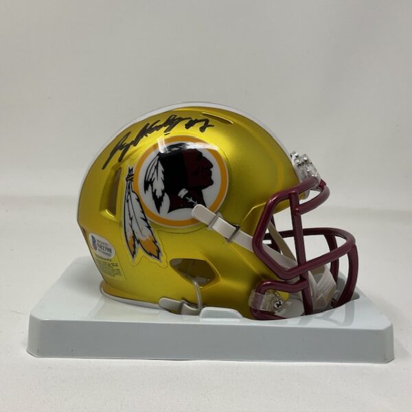 Dwayne Haskins Autographed Washington Redskins BLAZE Mini Helmet Beckett COA