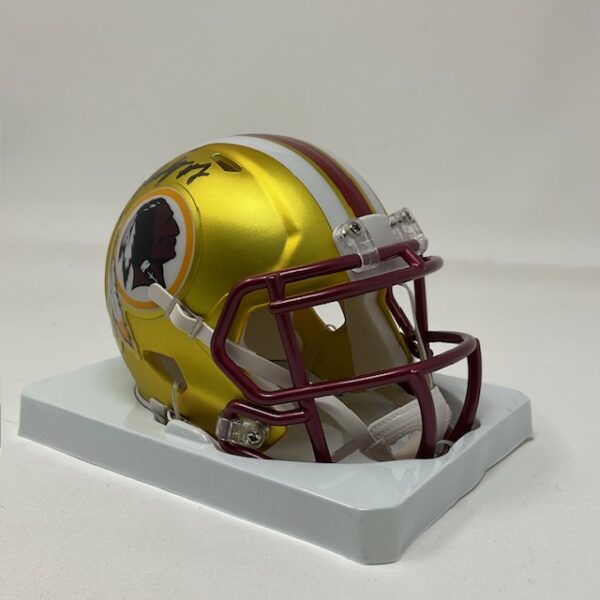 Dwayne Haskins Autographed Washington Redskins BLAZE Mini Helmet Beckett COA - Image 5