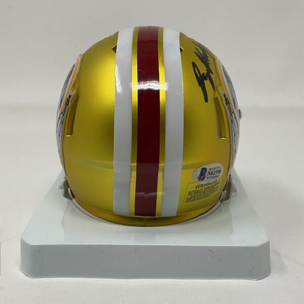 Dwayne Haskins Autographed Washington Redskins BLAZE Mini Helmet Beckett COA - Image 7