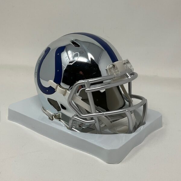 Darius Leonard Autographed Indianapolis Colts Chrome Mini Helmet JSA COA - Image 5