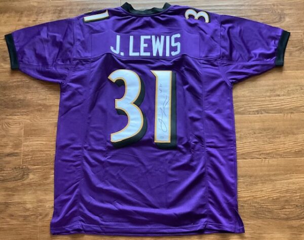 Jamal Lewis Autographed Baltimore Ravens Pro Style Jersey Schwartz COA