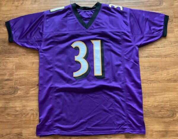 Jamal Lewis Autographed Baltimore Ravens Pro Style Jersey Schwartz COA - Image 4