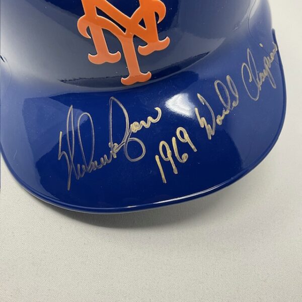 Nolan Ryan Autographed New York Mets Full Size Batting Helmet PSA COA - Image 3