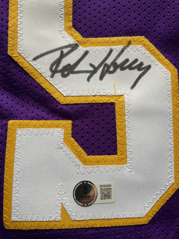 Robert Horry Autographed Los Angeles Lakers Pro Style Jersey Beckett - Image 3