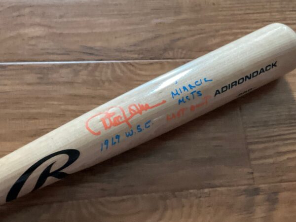 Cleon Jones Autographed New York Mets Multiple Inscriptions Rawlings Adirondack Bat JSA COA