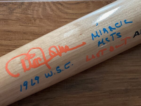 Cleon Jones Autographed New York Mets Multiple Inscriptions Rawlings Adirondack Bat JSA COA - Image 4