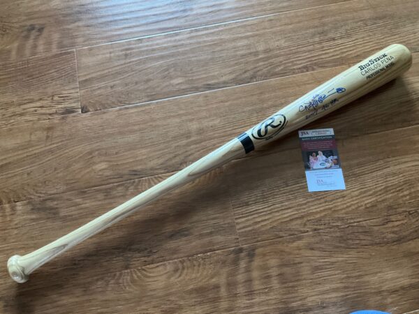 Carlos Pena Autographed Tampa Bay Devil Rays 46 HR Big Stick Professional Model Bat JSA COA - Image 3