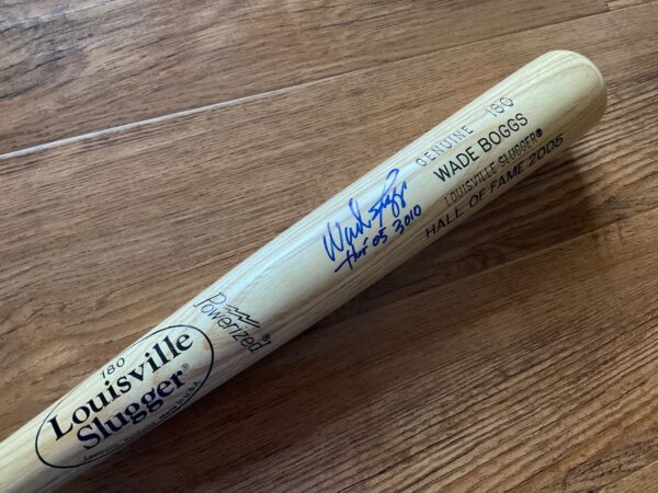 Wade Boggs Autographed Boston Red Sox HOF 05 3010 Louisville Slugger Powerized Bat JSA COA