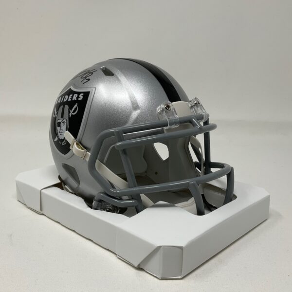 Davante Adams Autographed Las Vegas Raiders Mini Speed Helmet Beckett - Image 4