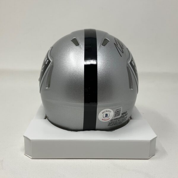 Davante Adams Autographed Las Vegas Raiders Mini Speed Helmet Beckett - Image 5