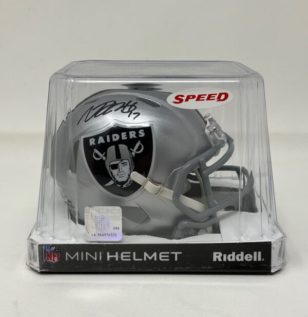 Davante Adams Autographed Las Vegas Raiders Mini Speed Helmet Beckett