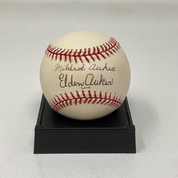 Elden & Mildred(Wife) Auker Autographed Detroit Tigers OAL Baseball JSA COA