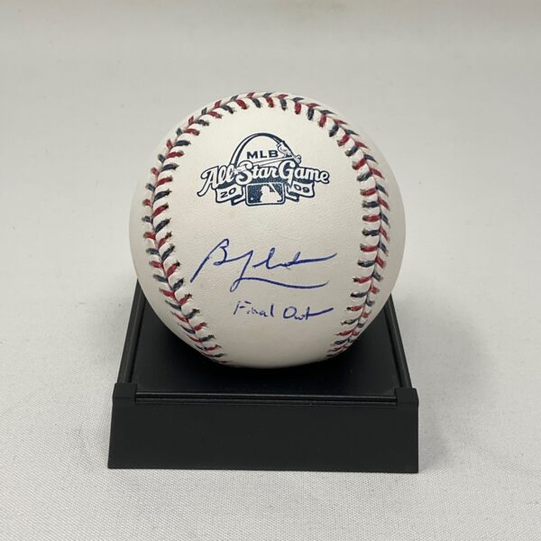 Ben Zobrist Autographed Tampa Bay Devil Rays Final Out 2009 All Star Game ROML Baseball JSA COA