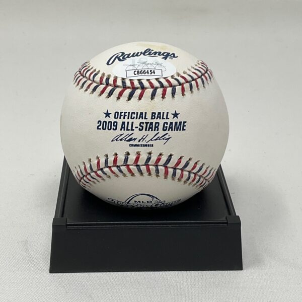 Ben Zobrist Autographed Tampa Bay Devil Rays Final Out 2009 All Star Game ROML Baseball JSA COA - Image 4