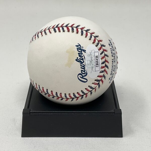 Ben Zobrist Autographed Tampa Bay Devil Rays Final Out 2009 All Star Game ROML Baseball JSA COA - Image 3