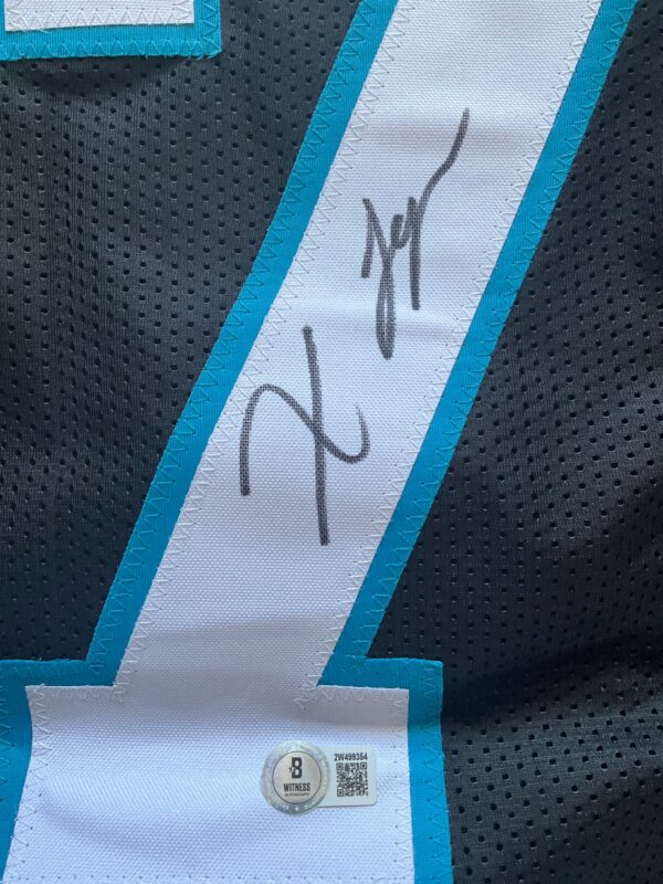 Xavier Legette Autographed Carolina Panthers Pro Style Jersey Beckett - Image 2