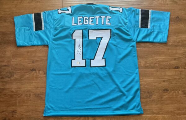 Xavier Legette Autographed Carolina Panthers Pro Style Jersey Beckett